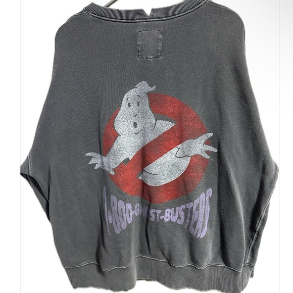 Aerie Distressed Dark Gray Ghostbusters Sweatshirt in Size XL - Picture 3 of 7